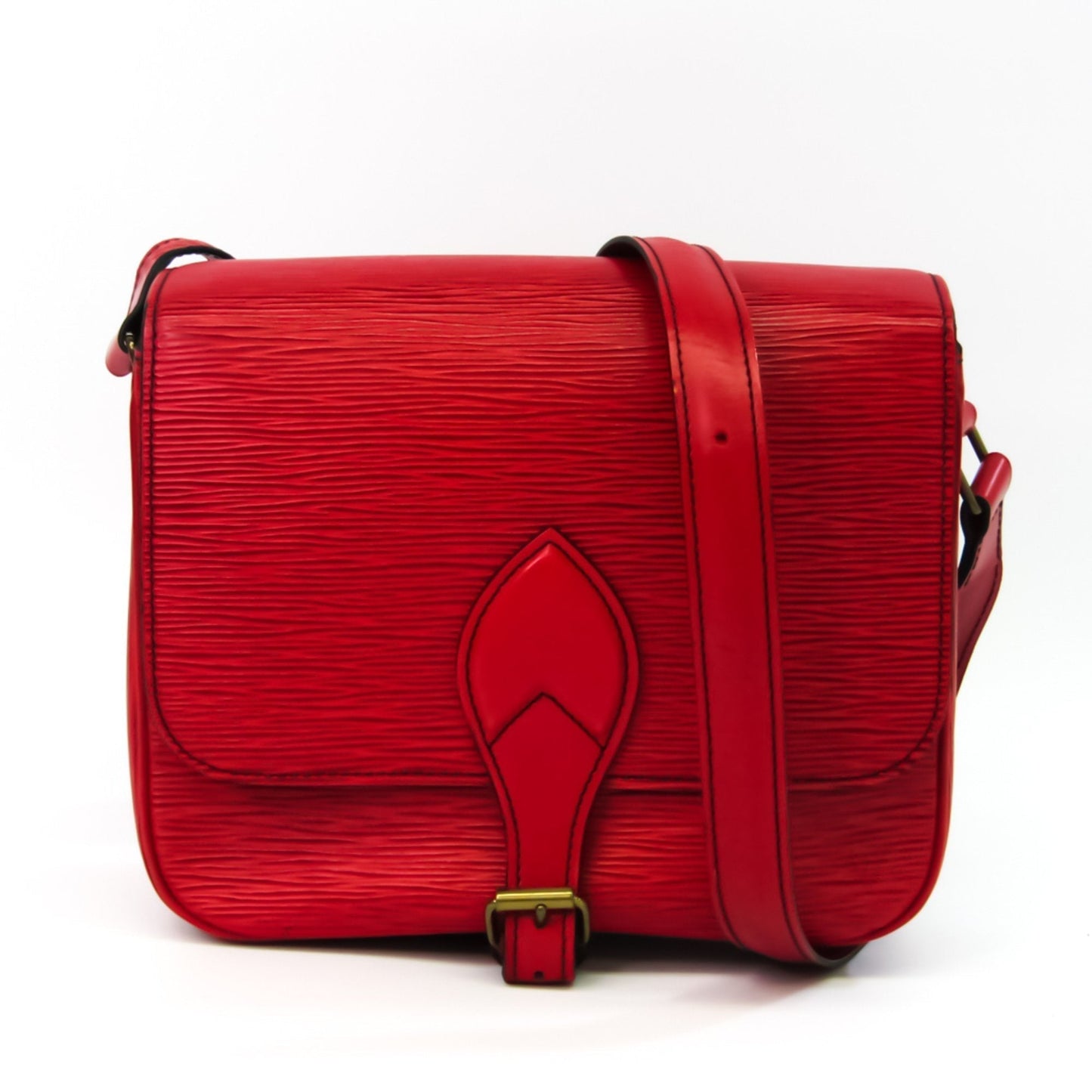 Louis Vuitton Epi Cartouchiere Women's Shoulder Bag Castilian Red
