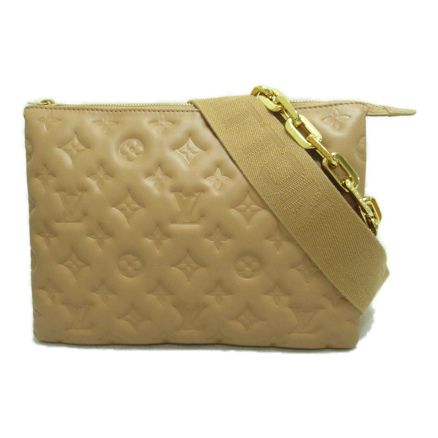 LOUIS VUITTON Coussin PM Shoulder Bag Beige Lamb leather leather