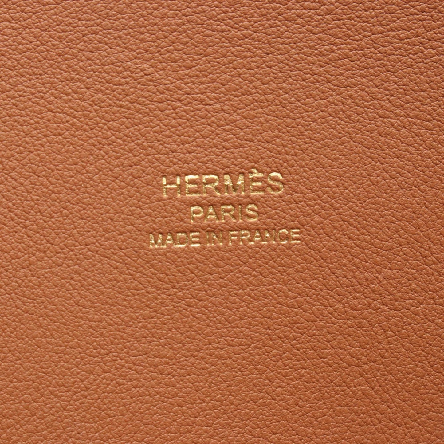 Hermes Brown Gold Brown Epsom Leather Handbag ( )