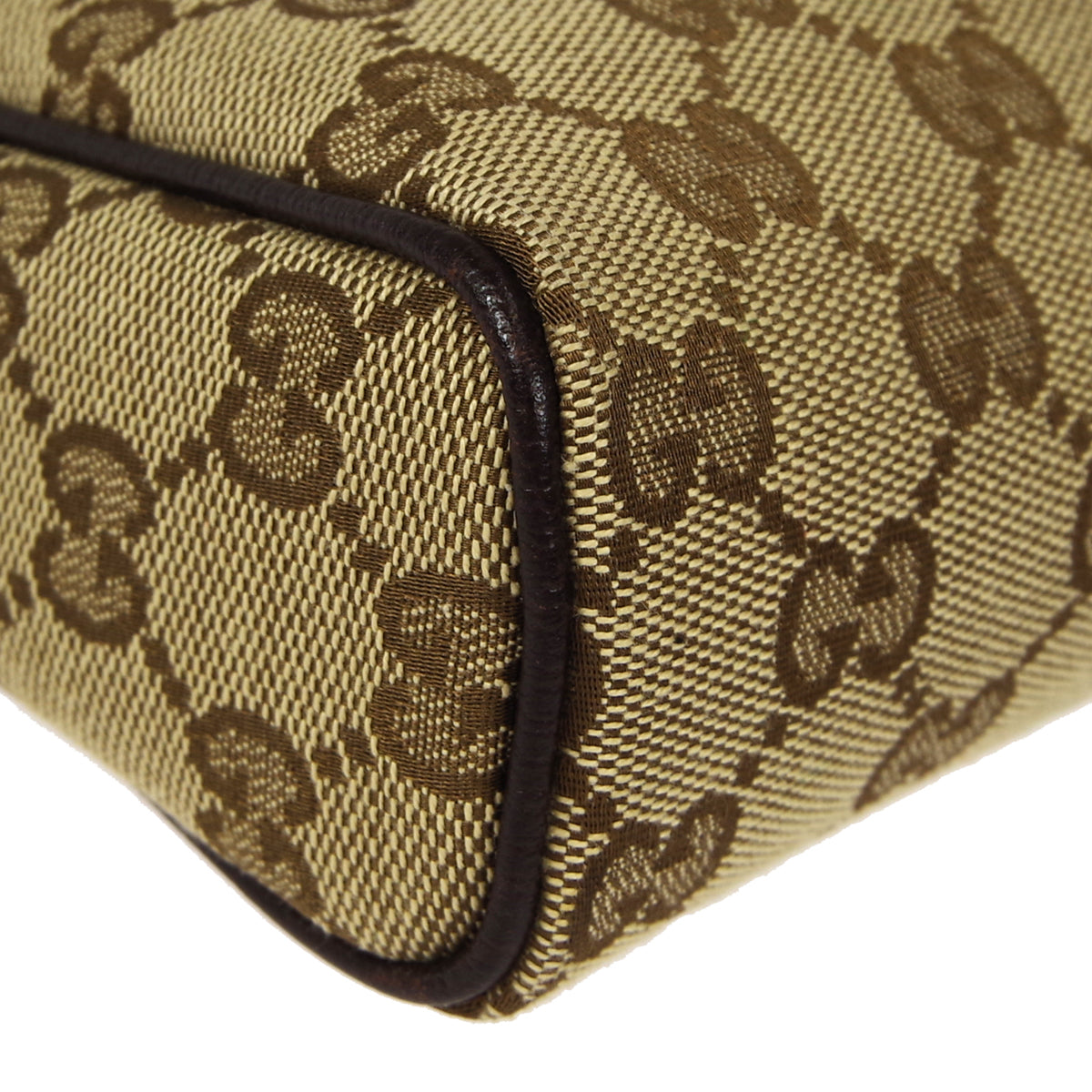 Gucci Leather Canvas Handbag