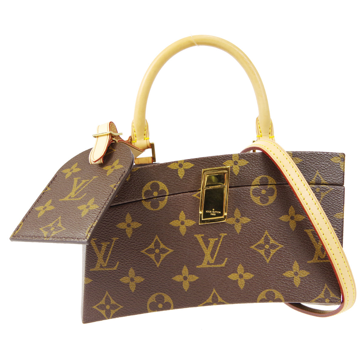 LOUIS VUITTON? TWISTED BOX 2WAY SHOULDER HANDBAG MONOGRAM