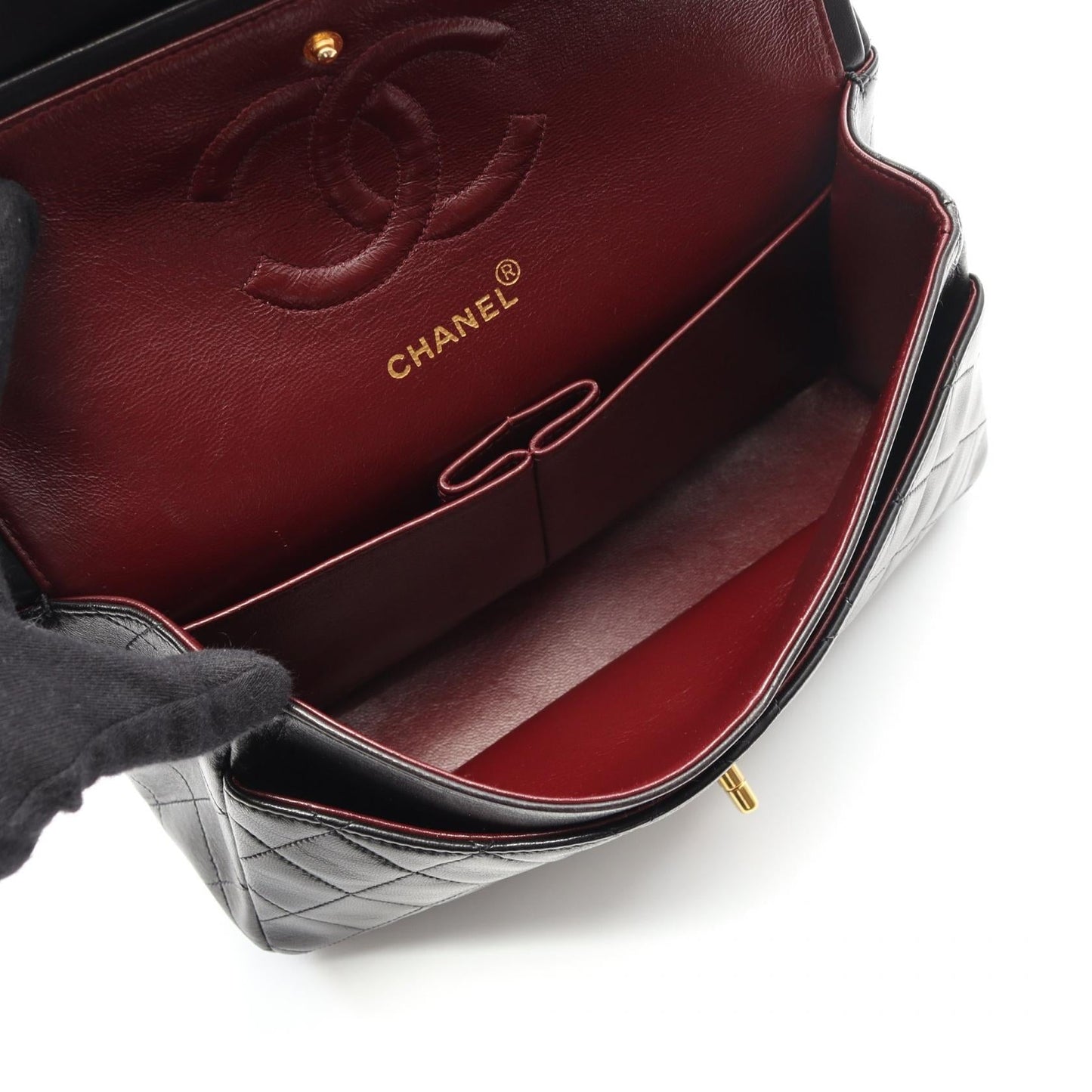 Chanel Matelasse W Flap Lambskin Shoulder Bag
