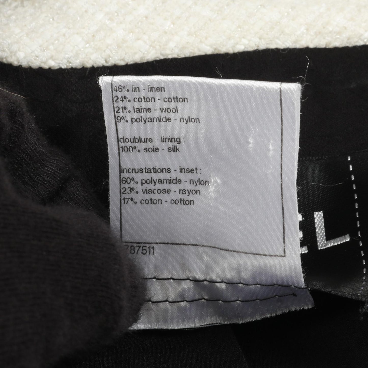 Chanel Wool Cotton Jacket Handbag