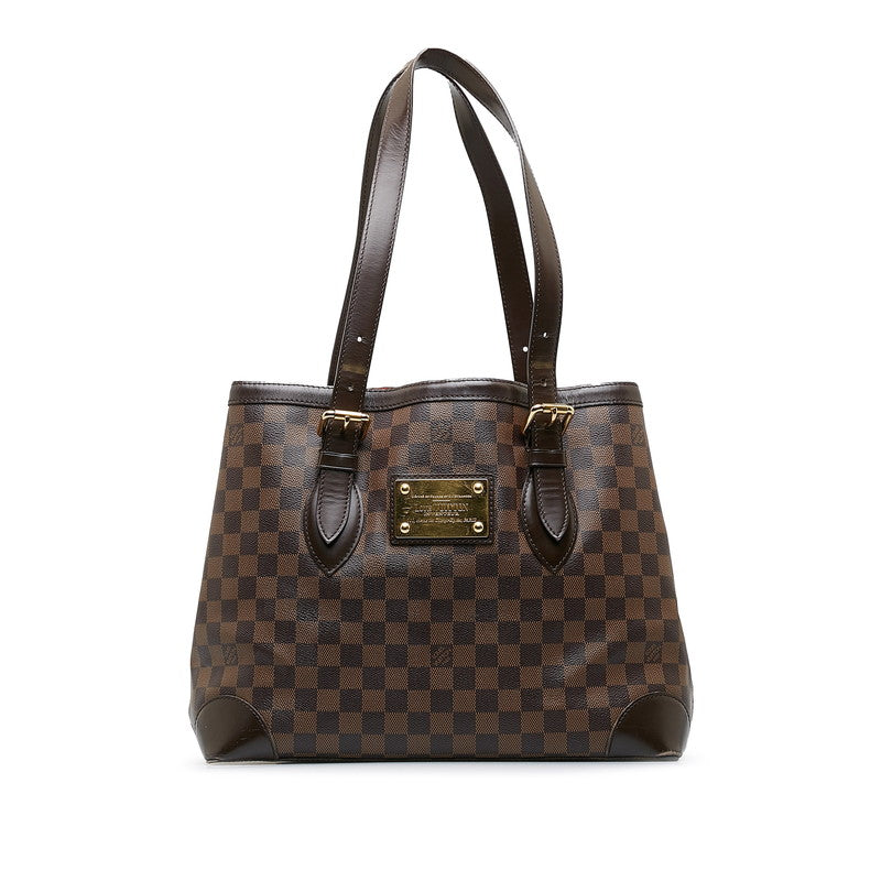 Louis Vuitton Damiere Hamsted MM Handbag Brown PVC Louis Vuitton