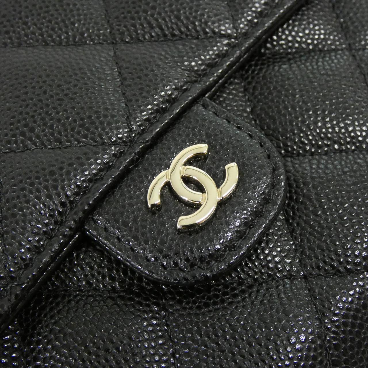Chanel Timeless Classic Line Caviar Skin Chain Clutch