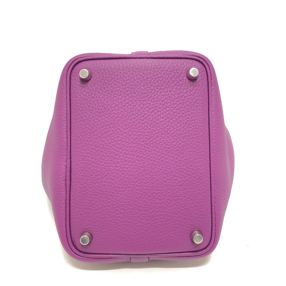 HERMES Handbag leather purple Picotan Lock PM