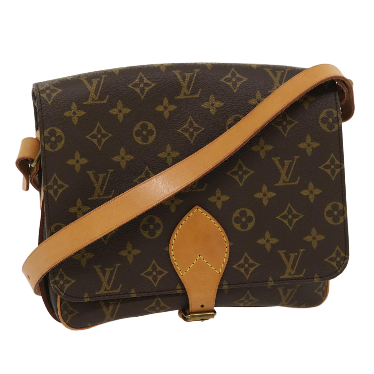 LOUIS VUITTON Monogram Cartouchiere GM Shoulder Bag LV Auth