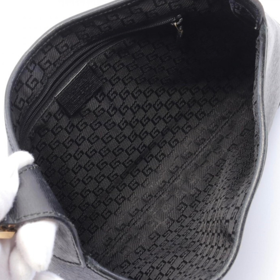 Gucci Jackie Black Leather Shoulder Bag