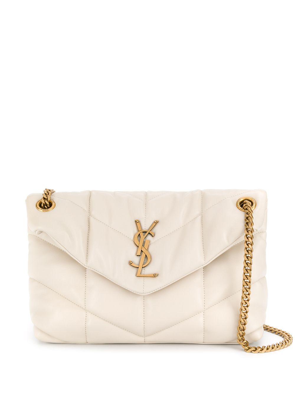 Luxury Saint Laurent Trending 2026 Women's Ysl Bo Mng Puffer S Sintra Spo in Crema Soft | 5774761EL079207