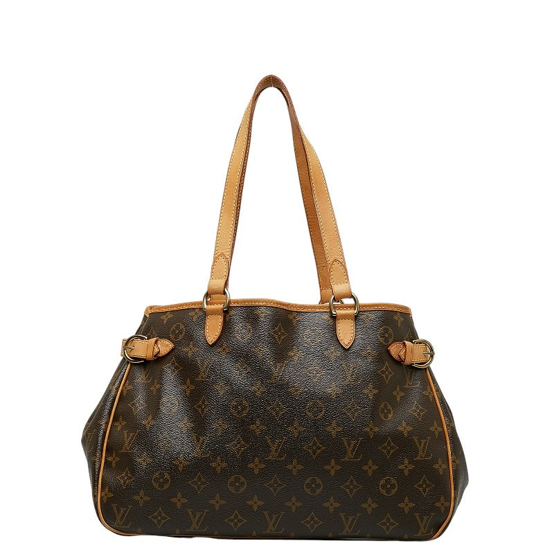 Louis Vuitton Monogram Battalion Horizontal Shoulder Bag Brown PVC Leather Ladies Louis Vuitton