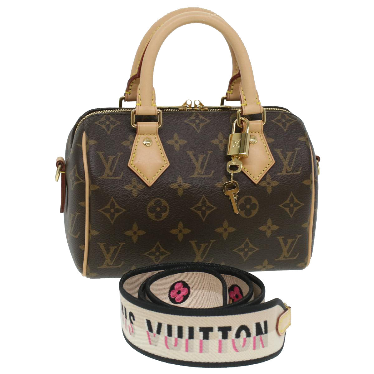 LOUIS VUITTON Monogram Bandouliere 25 Hand Bag 2way LV 32452A