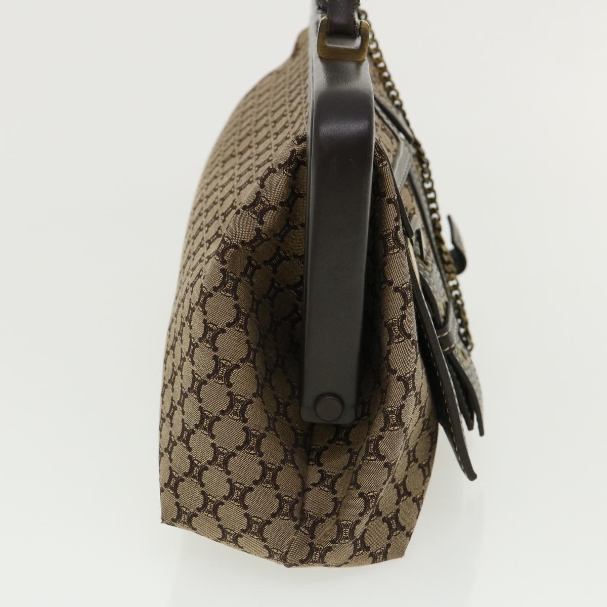 Luxury CELINE Paris Macadam Canvas Hand Bag Beige 35578