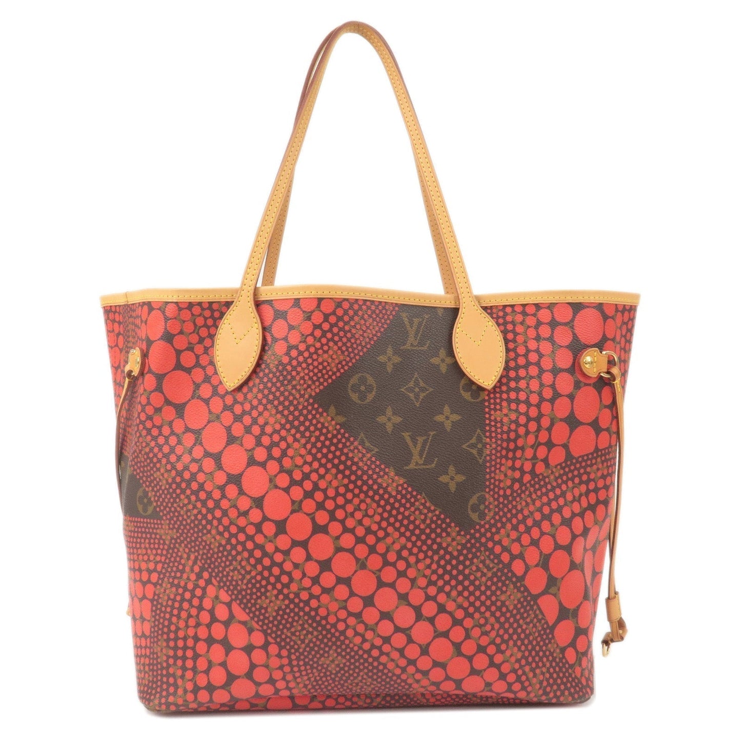 Louis Vuitton Rouge Pumpkin Dots Yayoi Kma Neverfull MM Tote