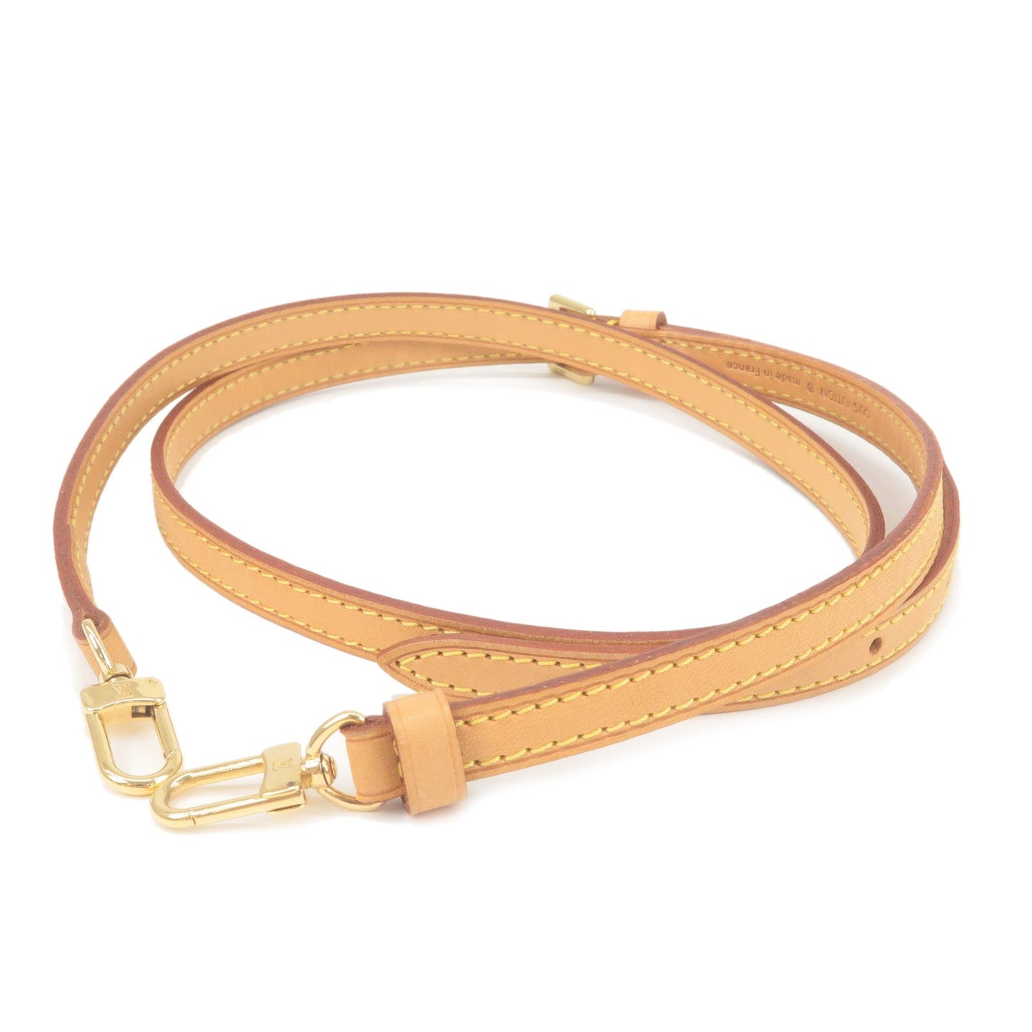 Louis Vuitton Leather Shoulder Strap Beige Adjustable Shoulder Bag