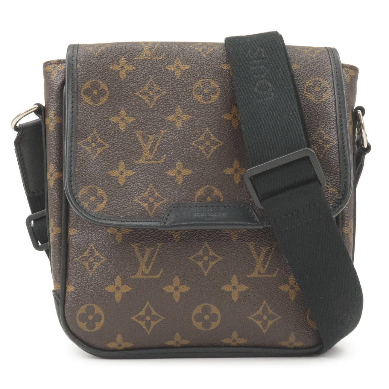 Louis Vuitton Monogram Maccasar Bass PM Crossbody Bag Noir