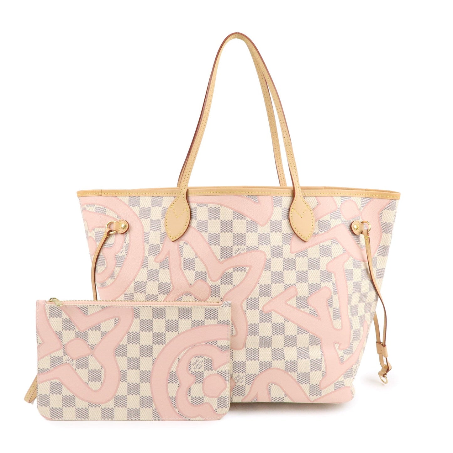 Louis Vuitton Damier Azur Tahiti Neverfull MM Tote Bag