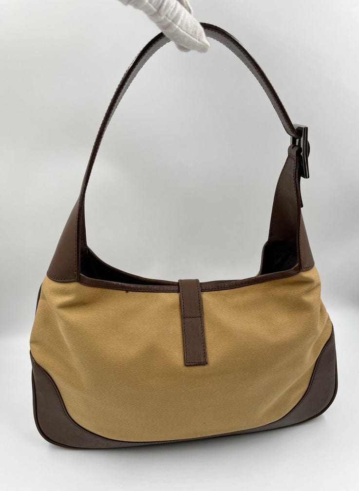 Gucci Nylon Leather Canvas Shoulder Bag