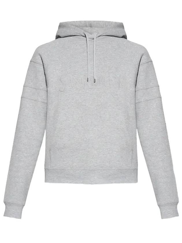 Luxury Saint Laurent Trending 2026 Logo Kangaroo Pocket Fleece Hoodie Grey