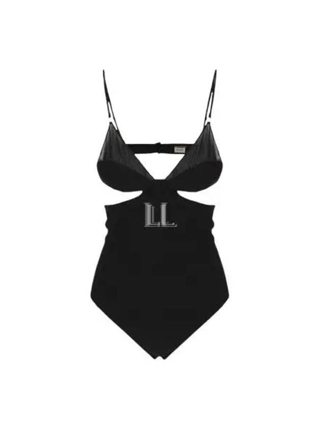 Luxury Saint Laurent Trending 2026 Cut Out Body Suit Black