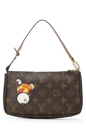 Louis Vuitton, Takashi Murakami x Louis Vuitton Monogram Canvas Panda Pochette Accessoires, Brown