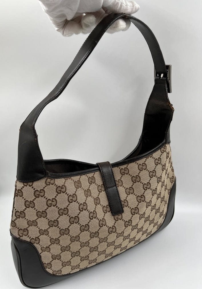 Gucci Leather Canvas Shoulder Bag