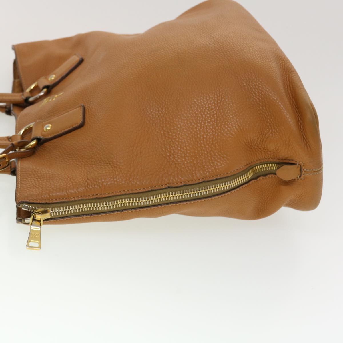 PRADA Tote Bag Leather Brown Auth