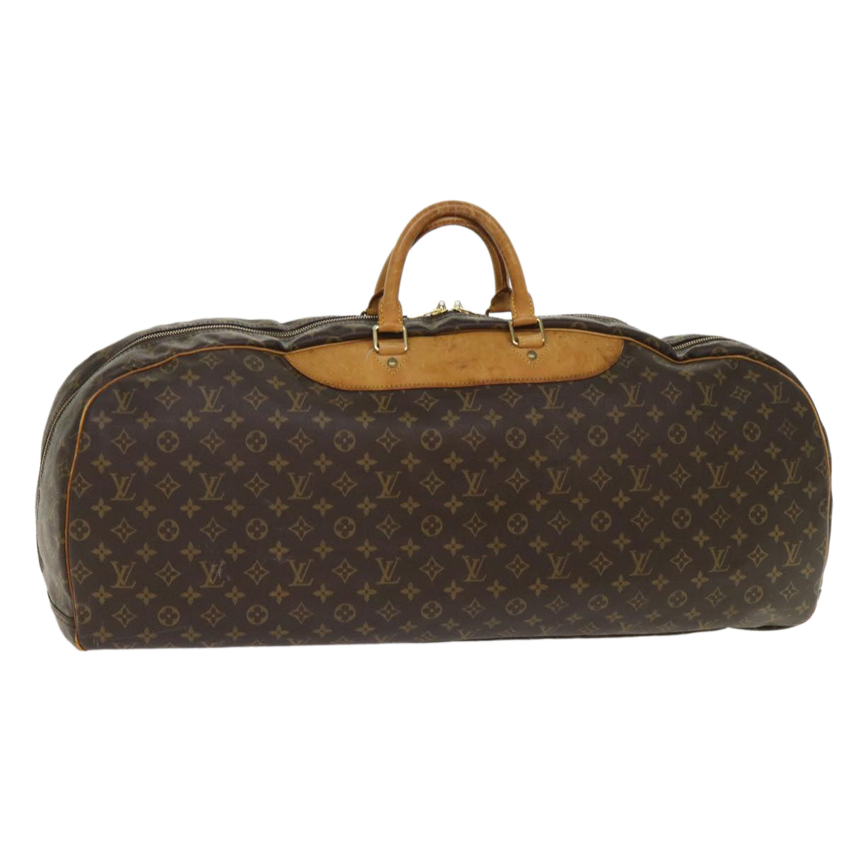 LOUIS VUITTON Monogram Sac Plein Air Long Boston Bag LV Auth