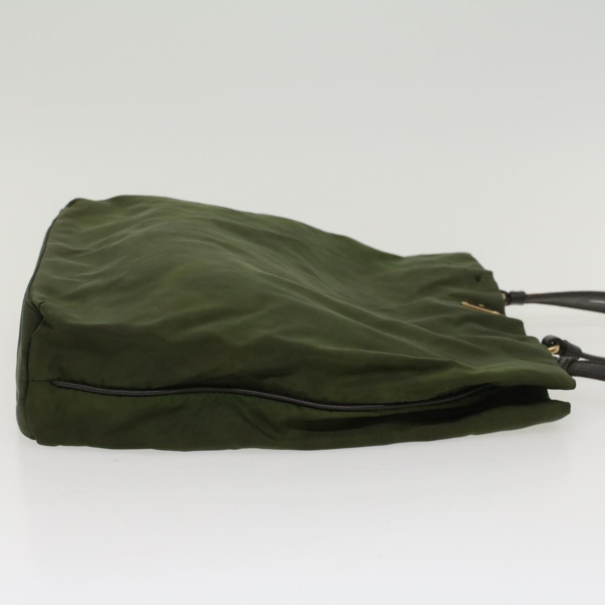 Prada Hand Bag Nylon Khaki