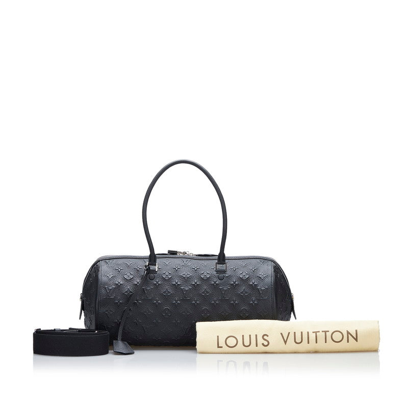 LOUIS VUITTON Louis Vuitton Monogram Amplant Handbag Leather Noir Black