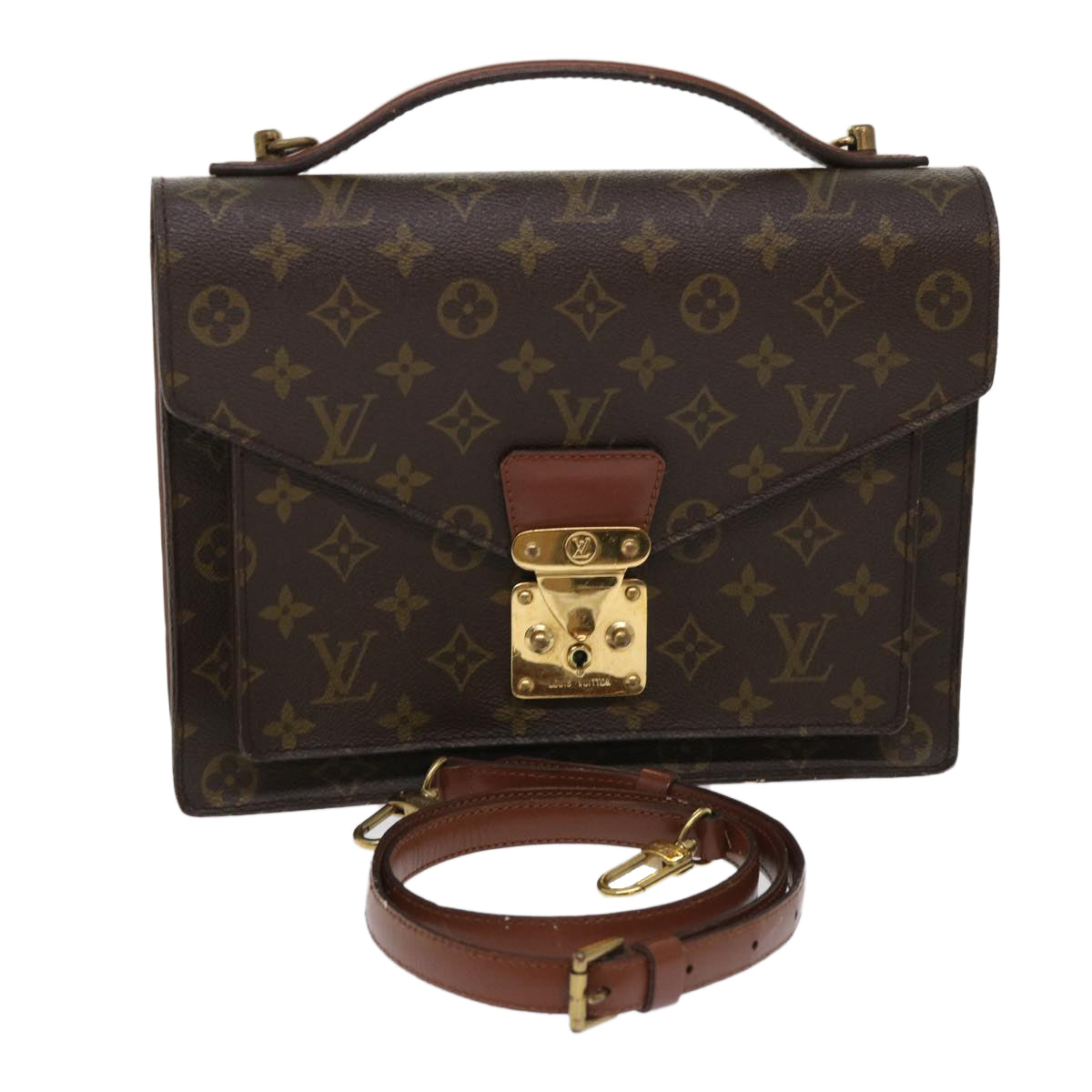 LOUIS VUITTON Monogram Monceau 28 Hand Bag 2way LV Auth