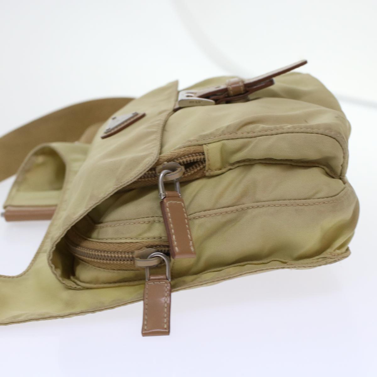 Prada Shoulder Bag Nylon Beige