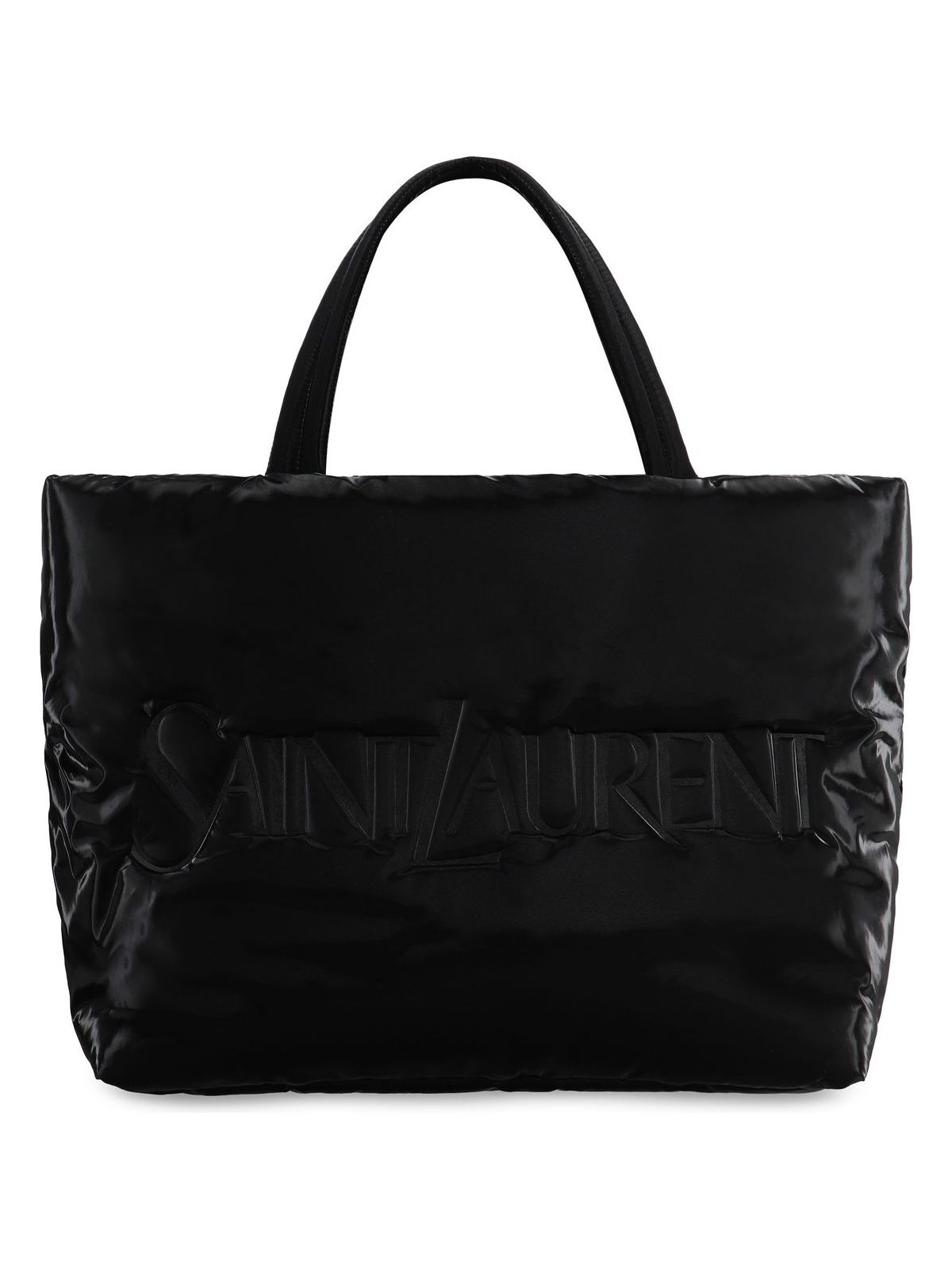 Luxury Saint Laurent Trending 2025 Men's Padded Nylon Tote in Black | Color 1000