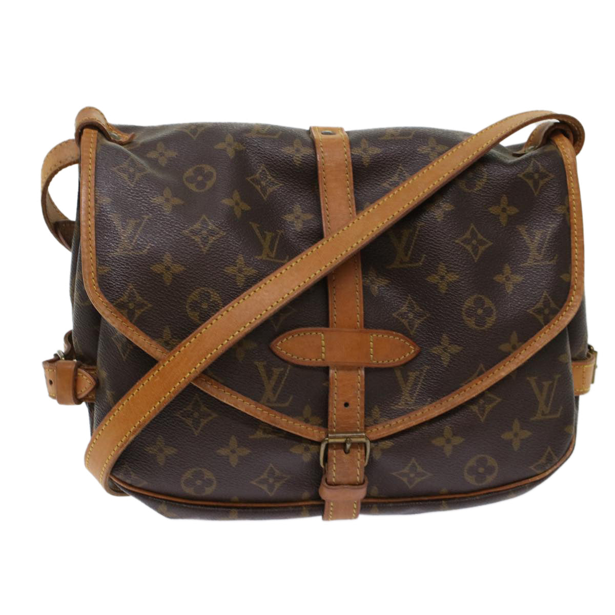 LOUIS VUITTON Monogram Saumur 30 Shoulder Bag LV Auth