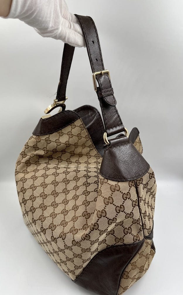 Gucci Leather Canvas Shoulder Bag Style 8