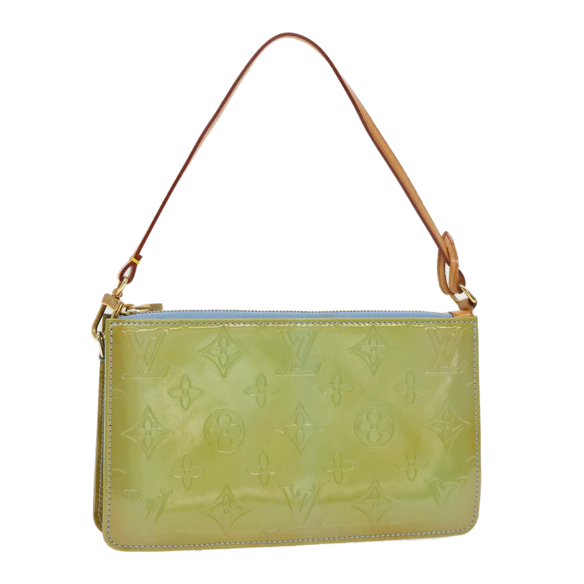 LOUIS VUITTON Monogram Vernis Lexington Pouch Baby Blue LV Auth Clutch