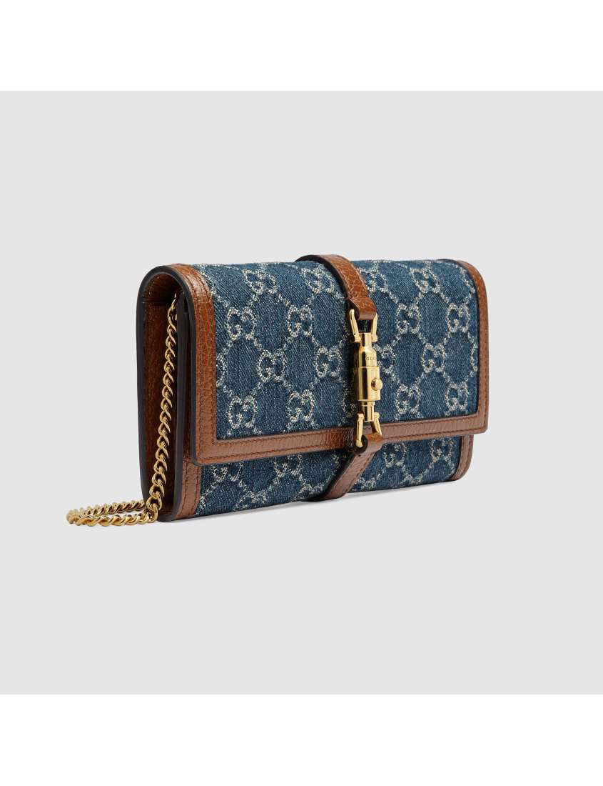 Gucci Leather Chain Clutch