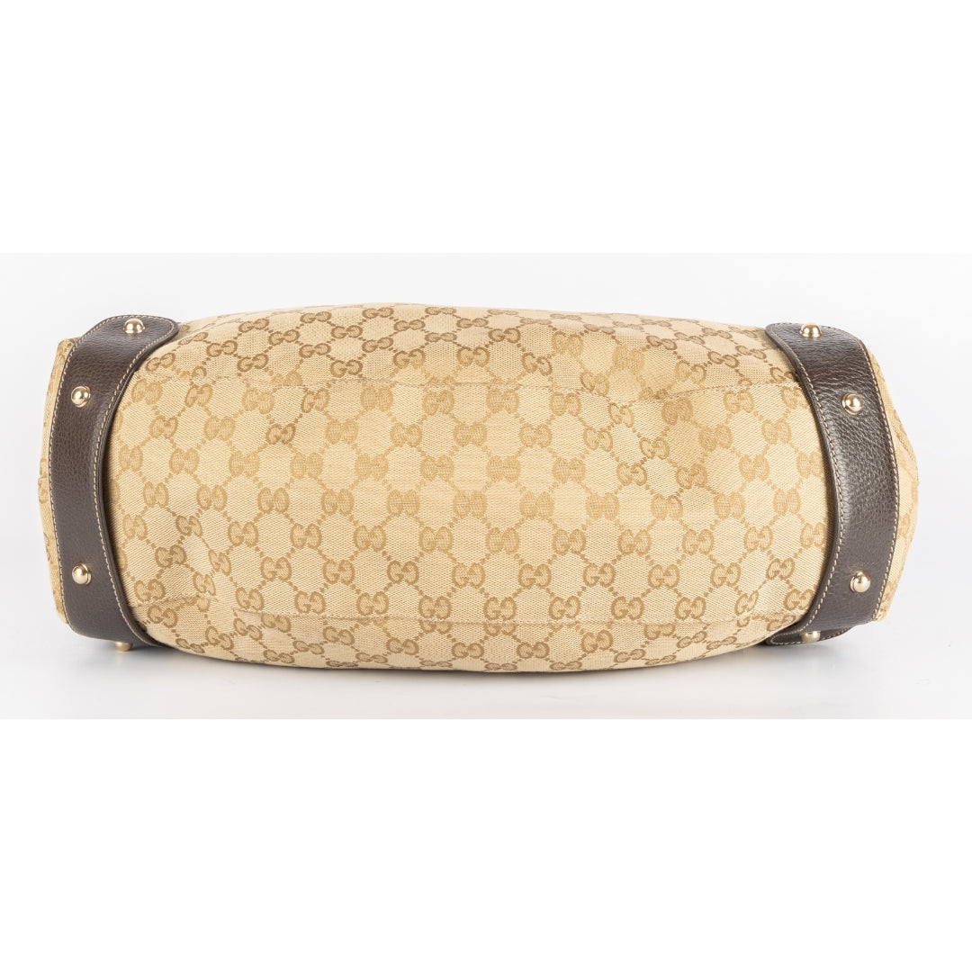 Gucci Leather Canvas Shoulder Bag