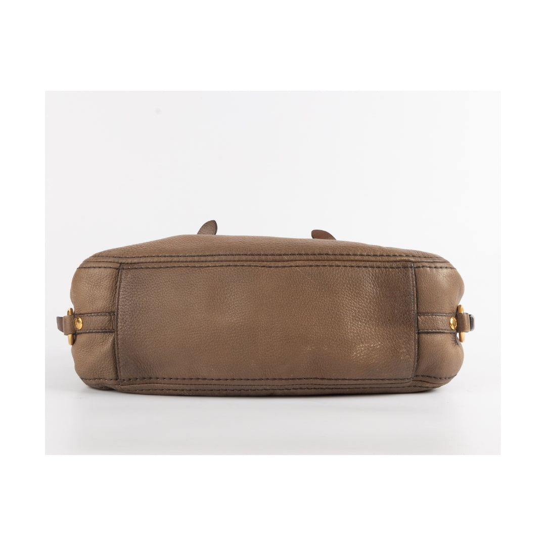 Prada Brown Leather Cervo Satchel