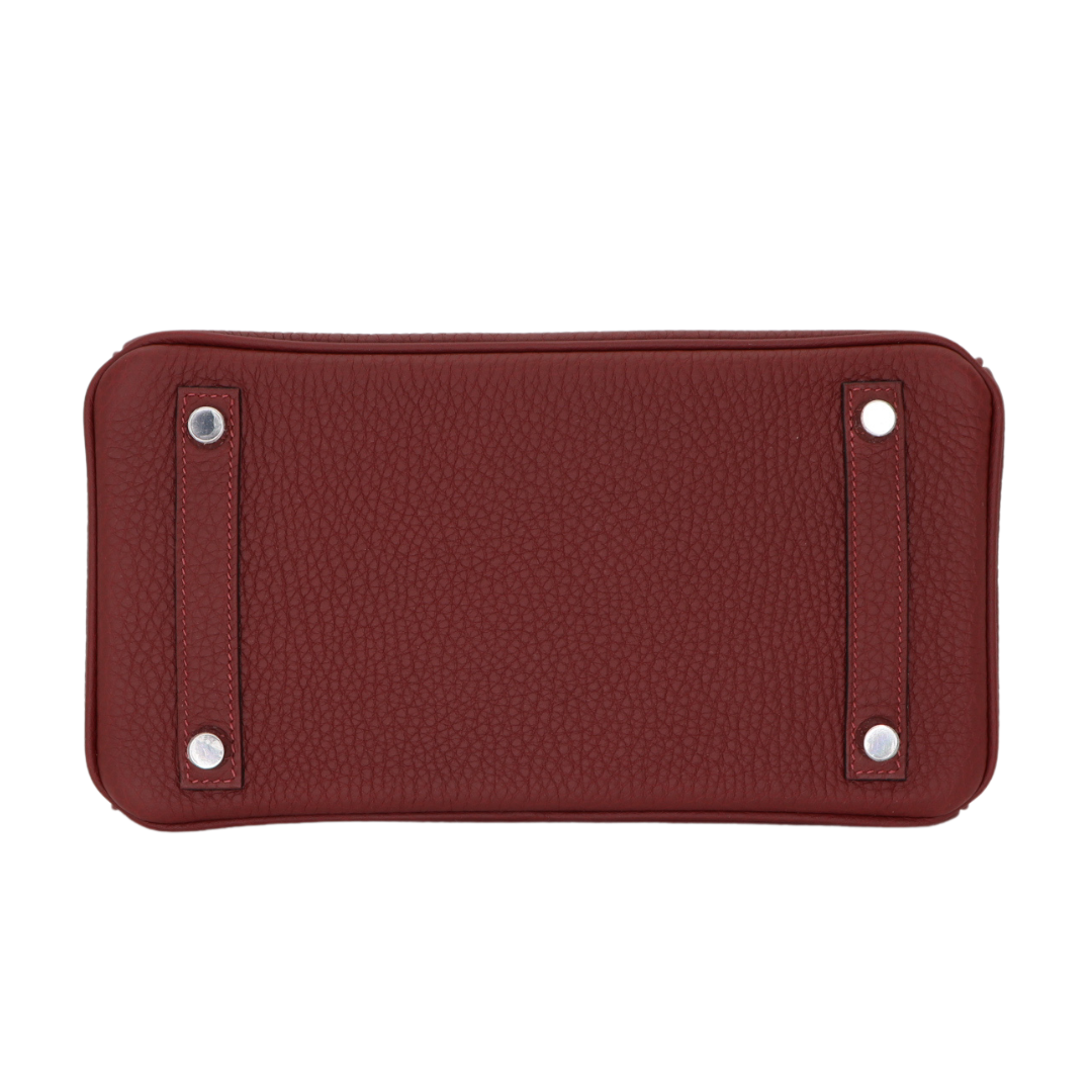 Hermes25cm Birkin Rouge H Togo Leather Palladium Hardware