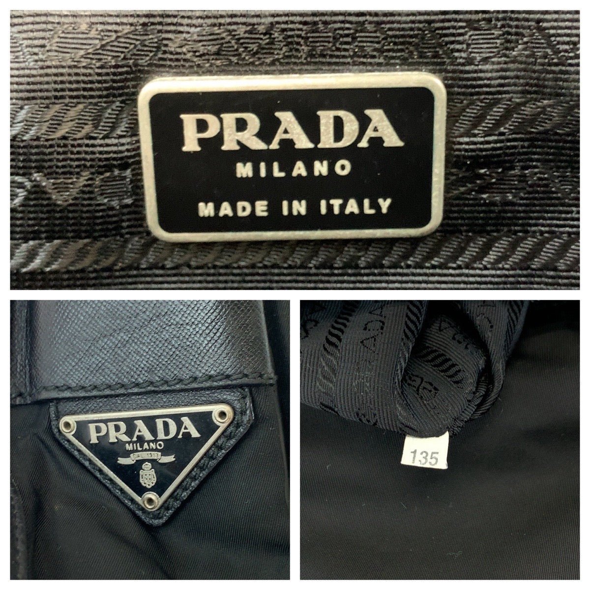 PRADA Shoulder Bag Nylon Black SilverMetal Shoulder Bag Messenger bag Test Triangle With logo Women