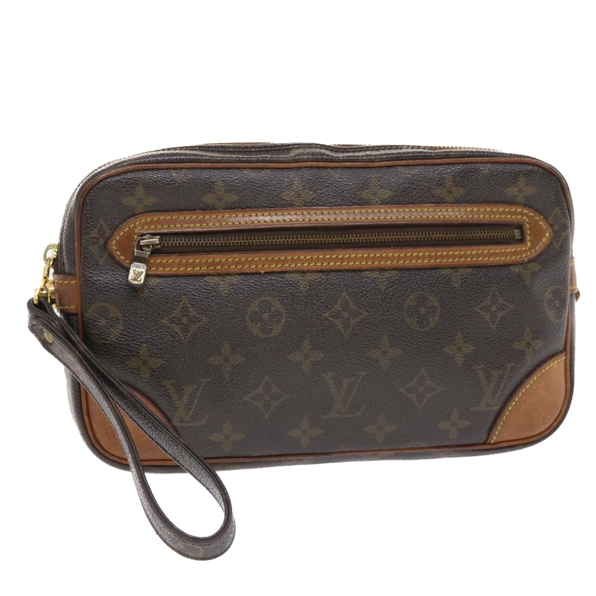 LOUIS VUITTON Monogram Marly Dragonne GM Clutch Bag LV Auth