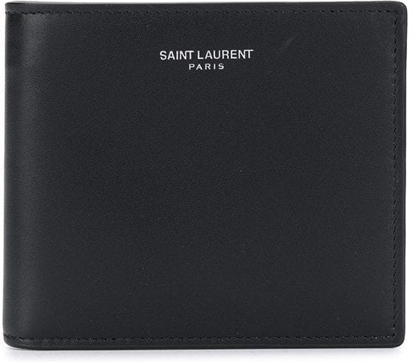 Luxury Saint Laurent Trending 2026 Men's Leather Bi-Fold Wallet in Black | 3963070U90N