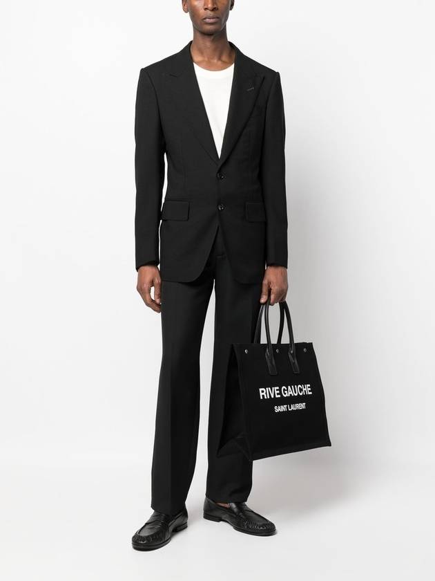 Luxury Saint Laurent Trending 2025 Rive Gauche Lino Legend Large Tote Bag Black