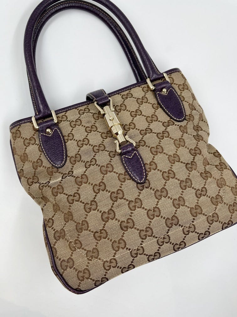 Gucci Leather Canvas Tote Style 27