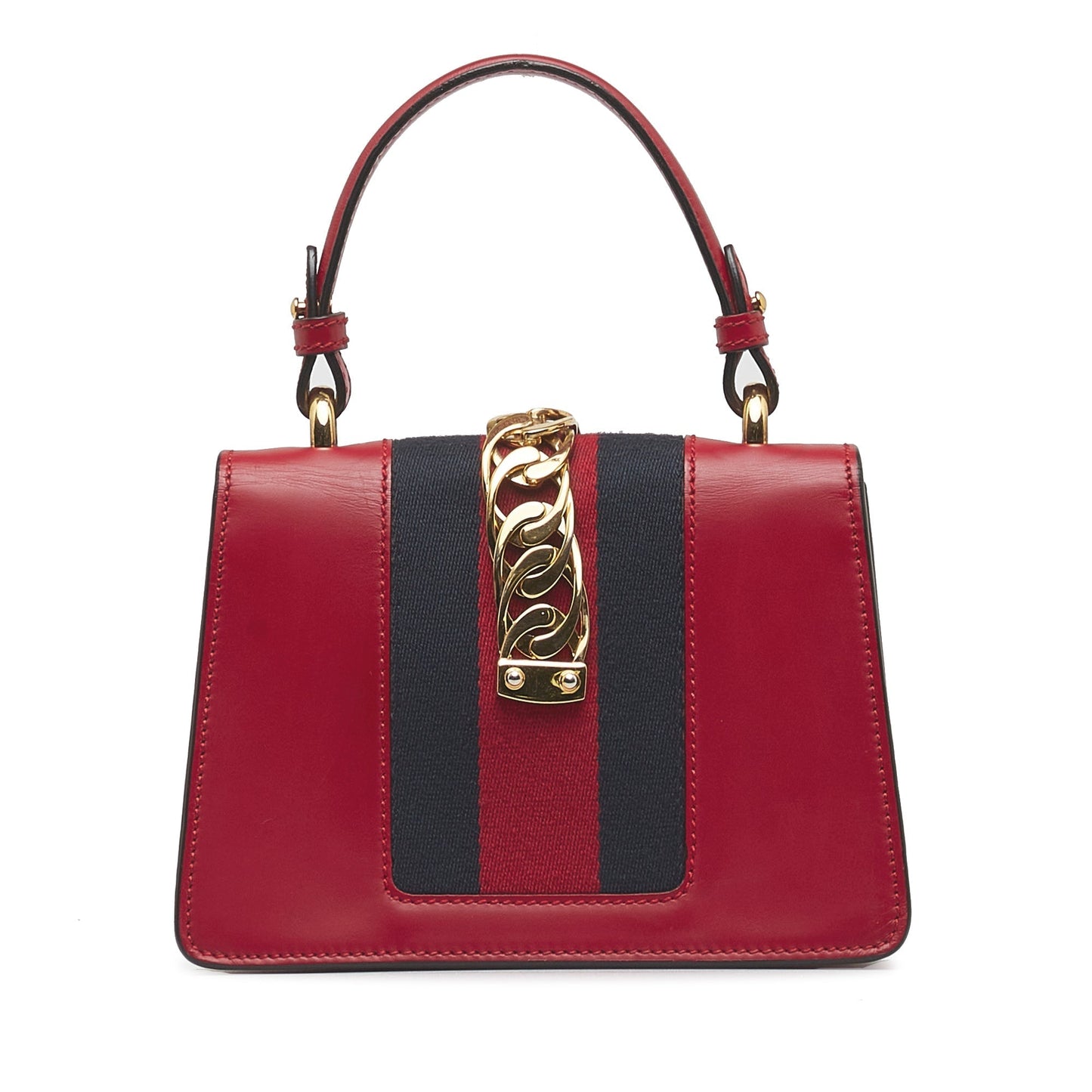 Gucci Sylvie Leather Nylon Satchel