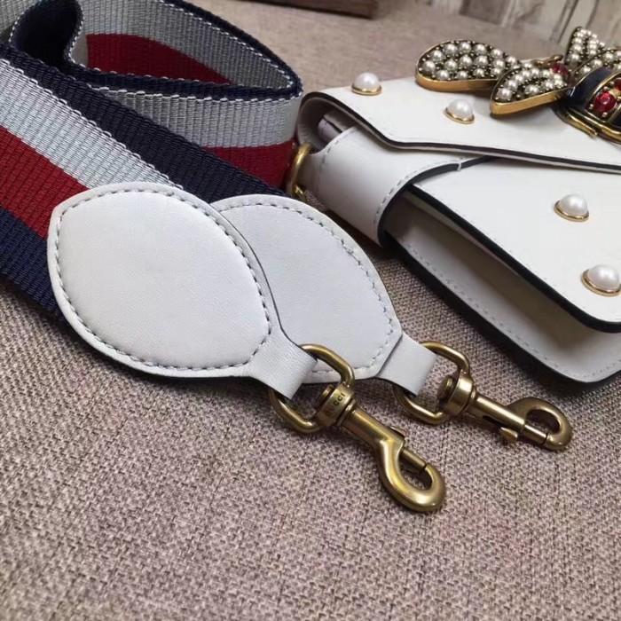 Gucci Nylon Chain Leather Shoulder Bag