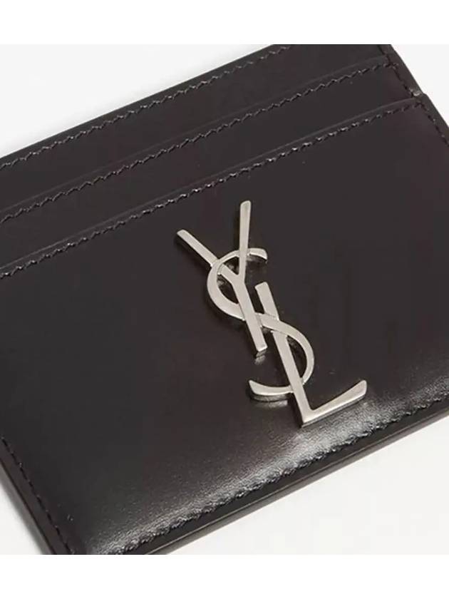 Luxury Saint Laurent Trending 2026 Monogram Card Case in Smooth Leather Black