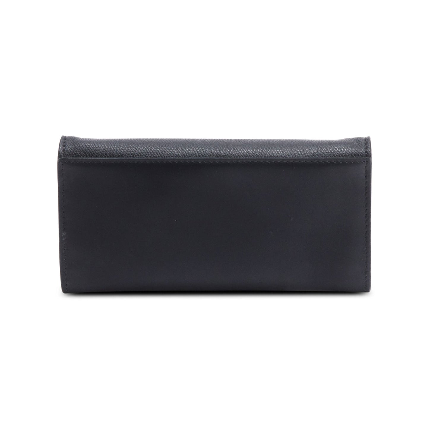 Fendi 2023 Black Leather FF Diamonds Continental Wallet on Chain