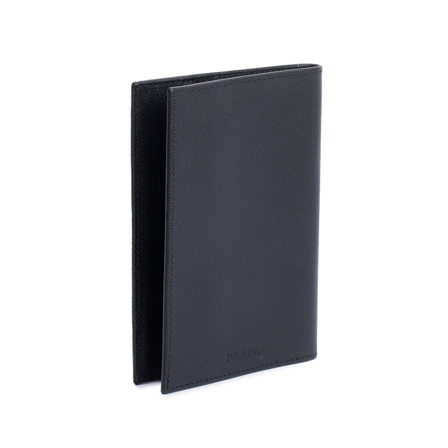 Prada Black Saffiano Leather Passport Holder