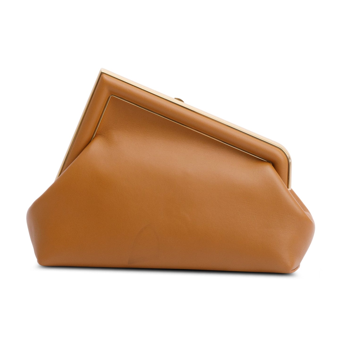 Fendi Brown Nappa Leather Small Fendi First Bag